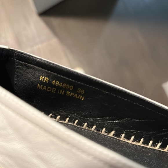 Saint Laurent YSL Cassandre white leather espadrille 38 - Picture 2 of 5